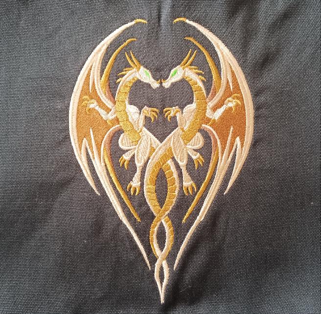Intertwined Dragons (Embroidered CYO)
