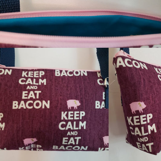 "Keep Calm and Eat Bacon" Crossbody Bag