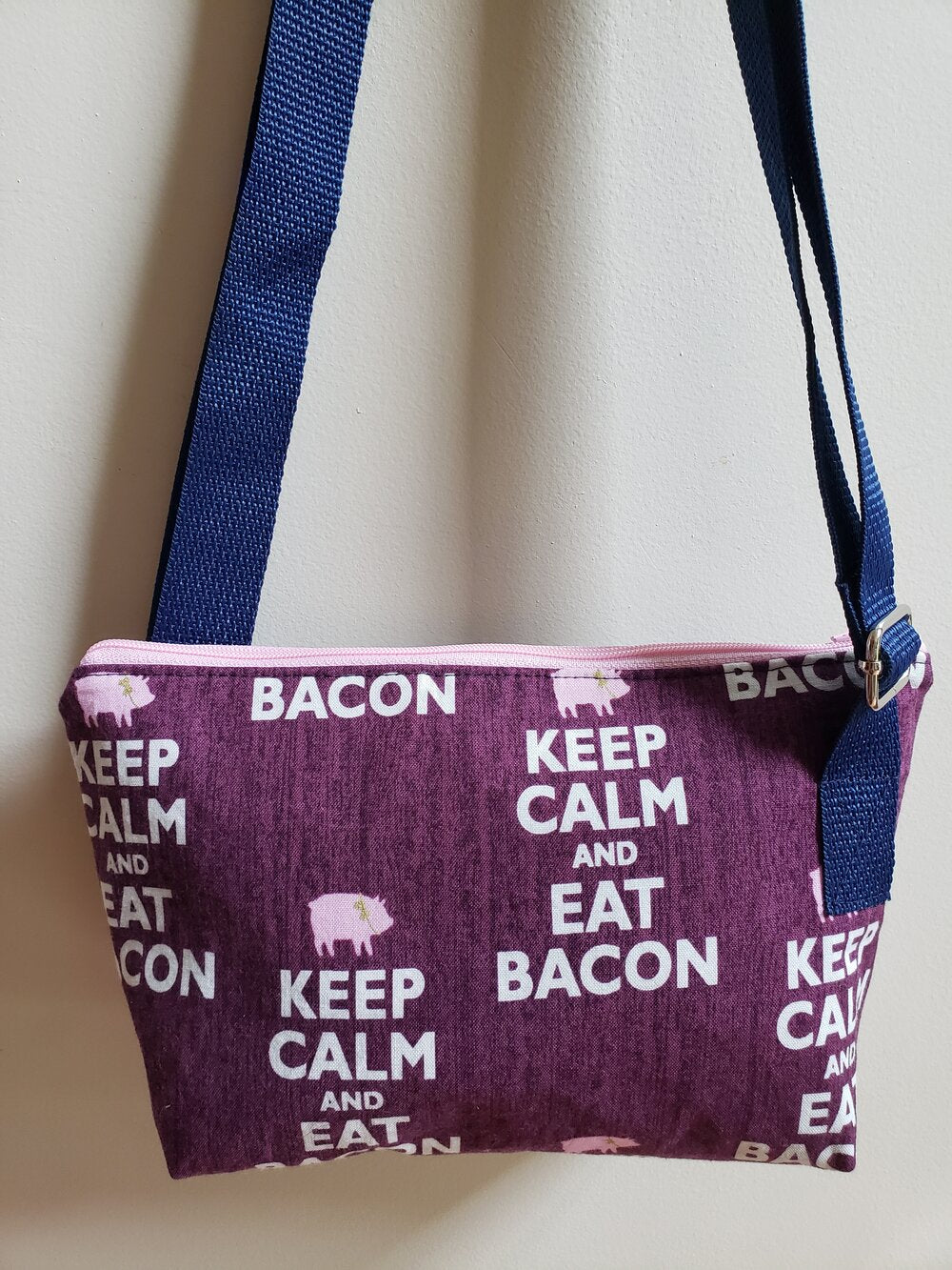 "Keep Calm and Eat Bacon" Crossbody Bag