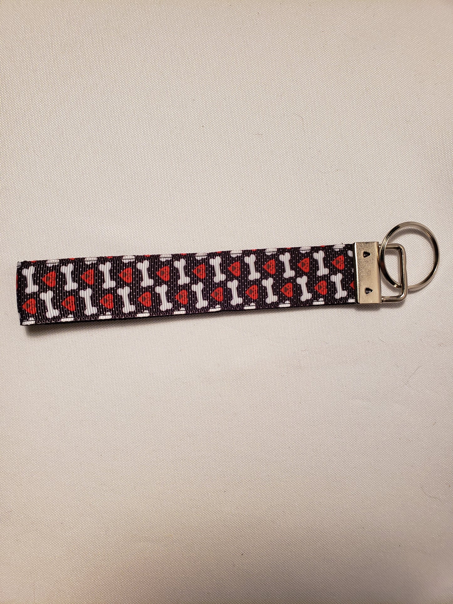 Dog Bones & Pawprint Hearts Key Fob
