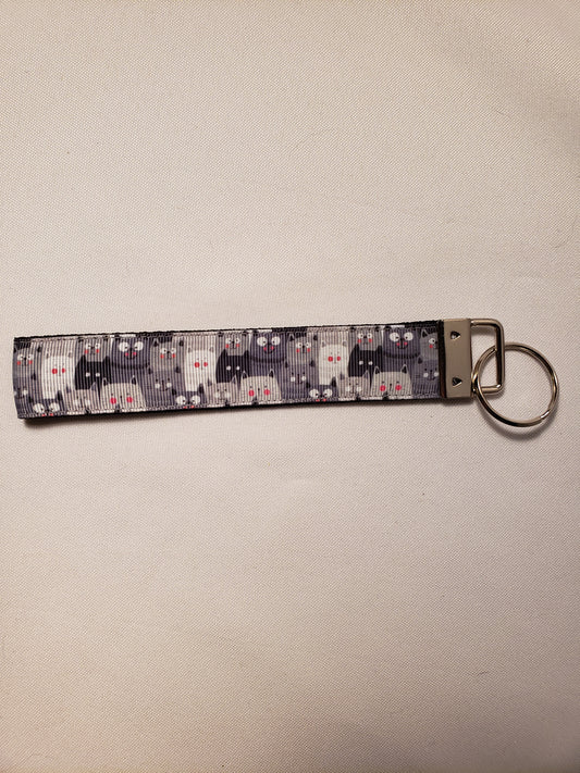 Stacked Cats Key Fob