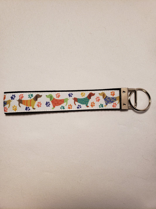 Dachshunds in Sweaters Key Fob