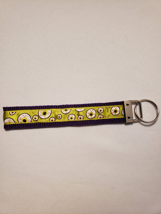 Eyeballs on Green Key Fob