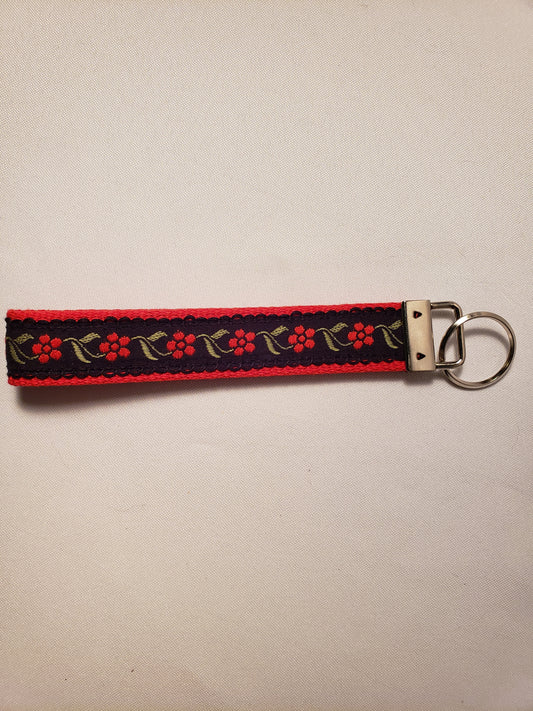 Floral Picot Key Fob