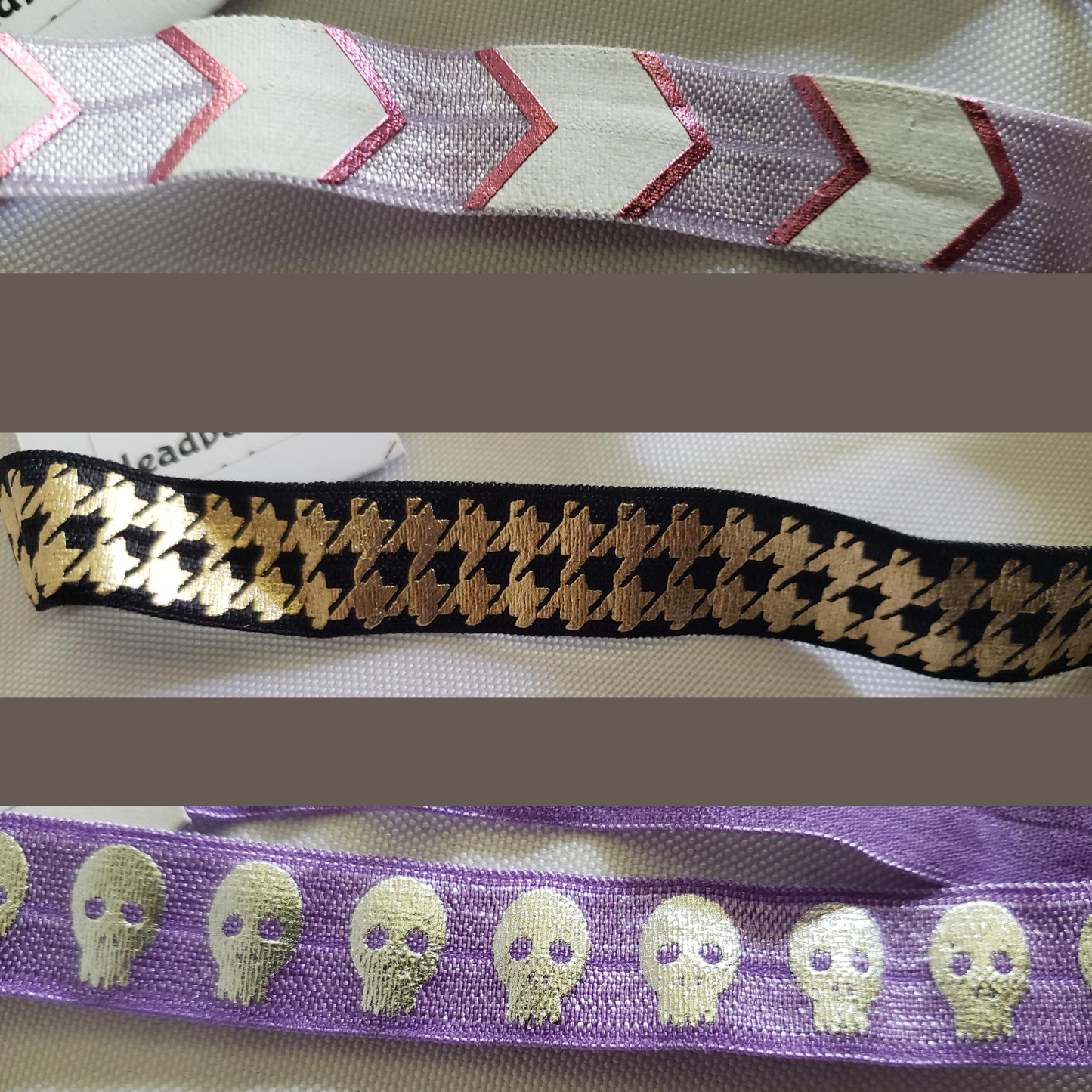 Elastic Headbands - Metallics