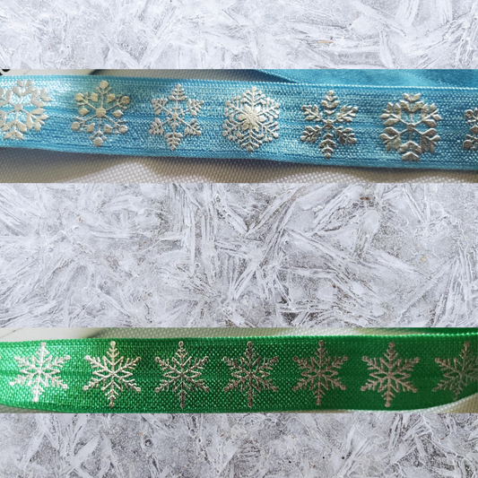 Elastic Headbands - Snowflakes