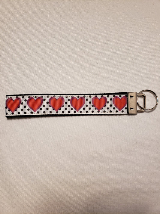 Hearts on Dots Key Fob