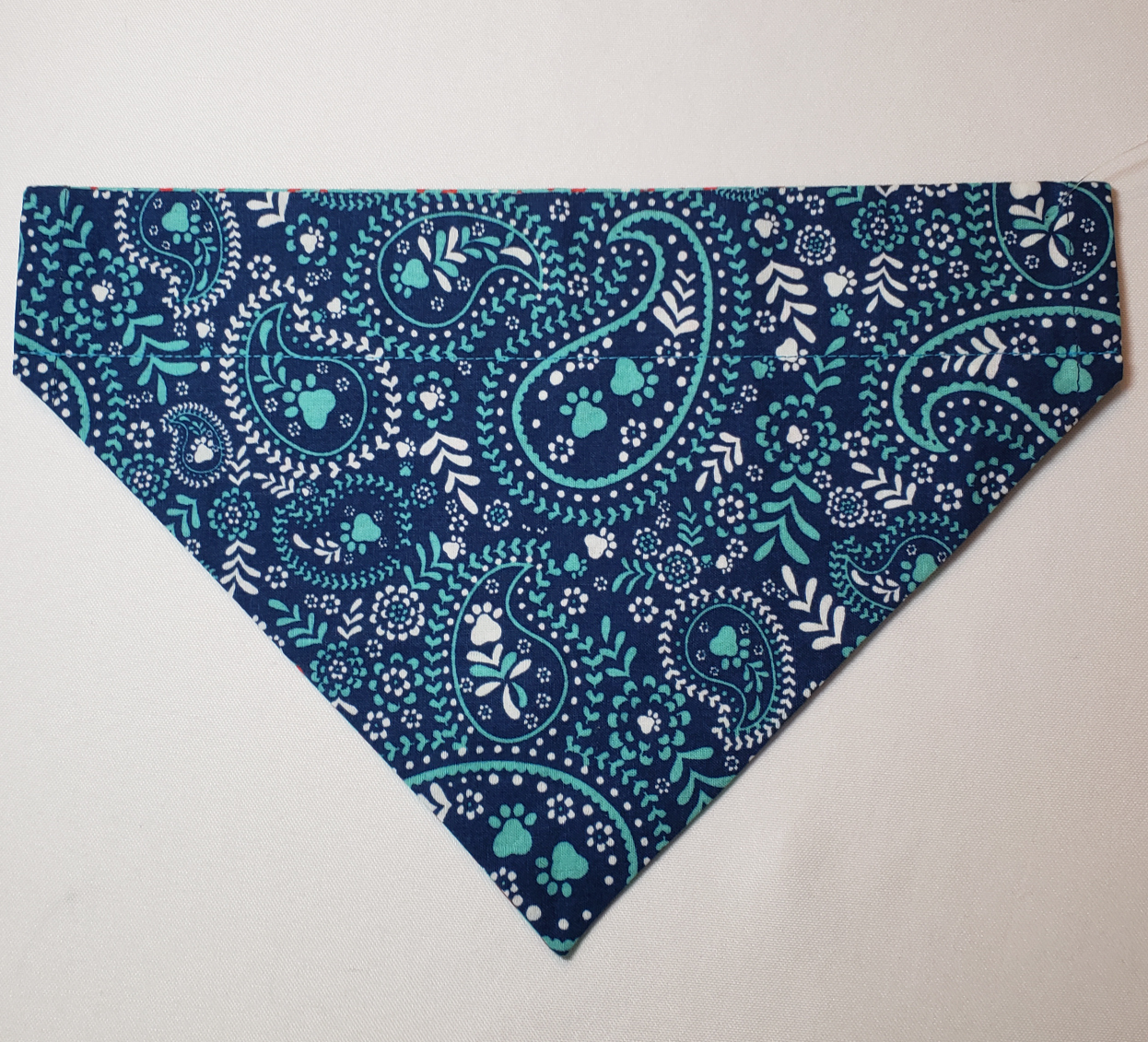 Blue Paws Bandana Print Over-the-Collar Pet Bandana
