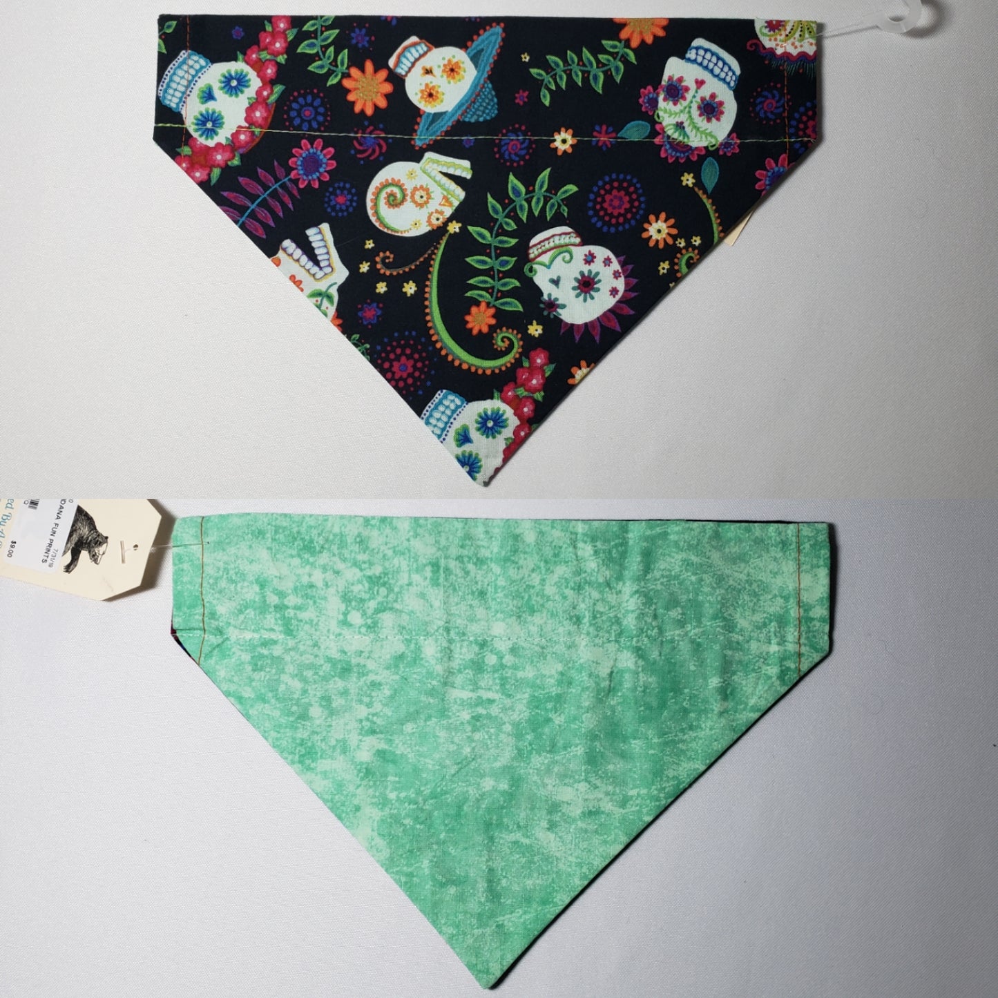 Floral Sugar Skulls Over-the-Collar Pet Bandana