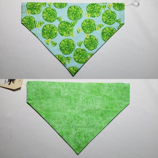 Lime Slices Over-the-Collar Pet Bandana