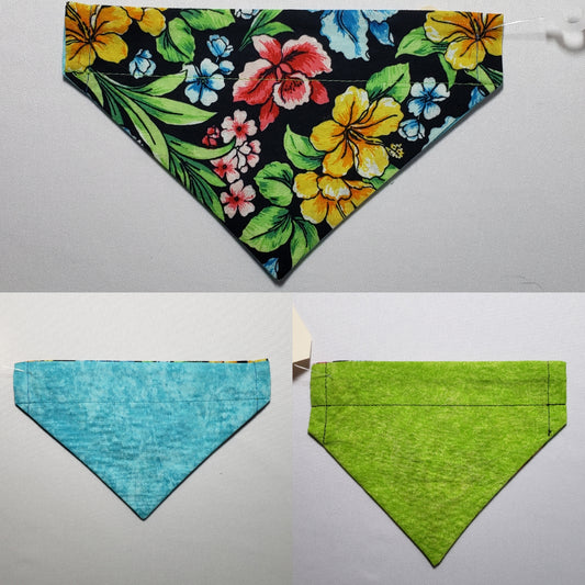 Hibiscus Flowers Over-the-Collar Pet Bandana
