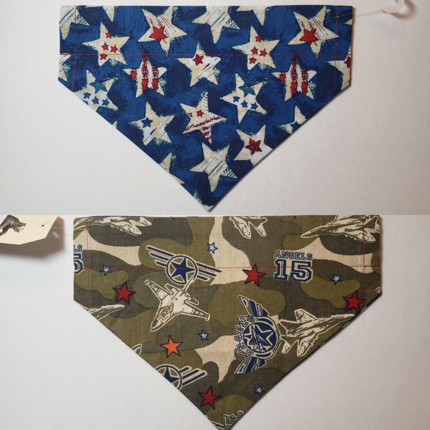 Patriotic Starry Stars & Air Force Angels Camo Over-the-Collar Pet Bandana