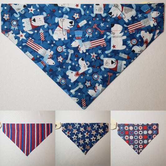 Patriotic Dogs Over-the-Collar Pet Bandana