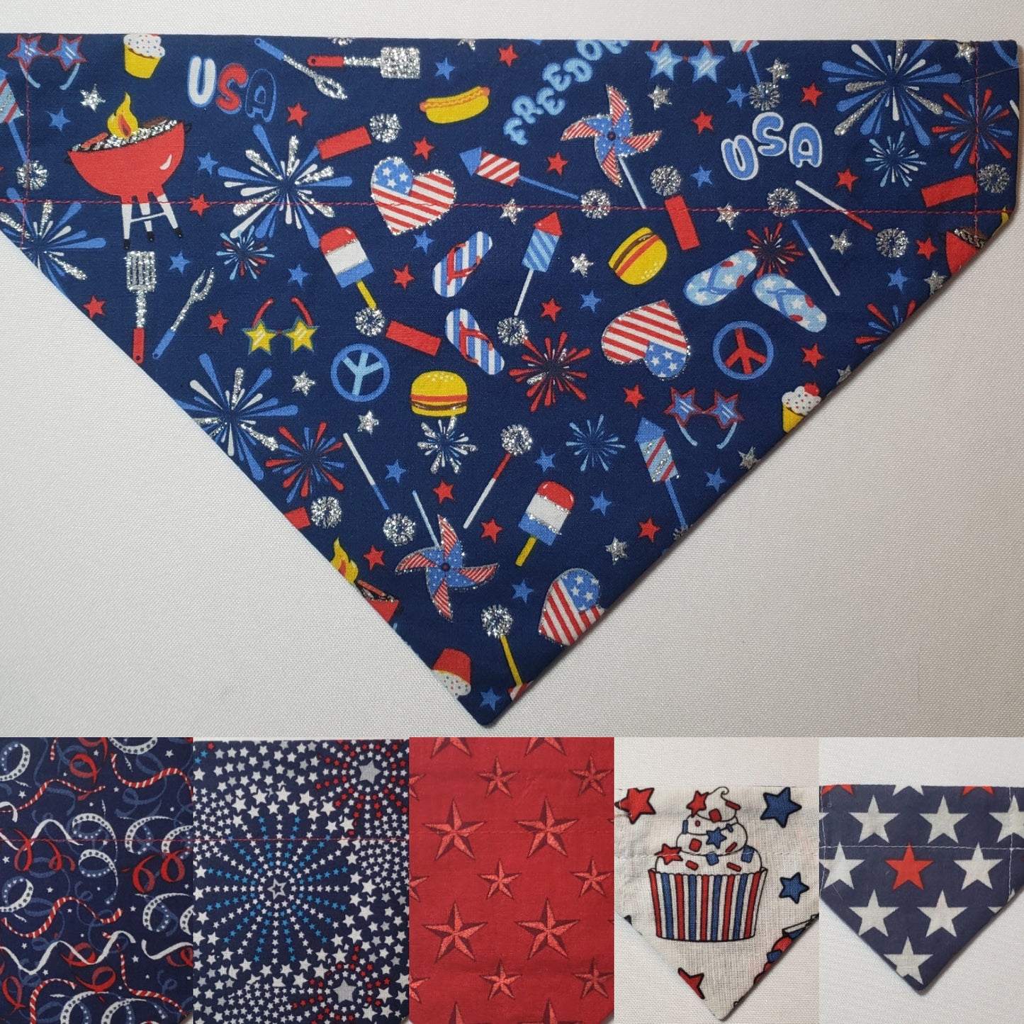 Patriotic Cookout Over-the-Collar Pet Bandana