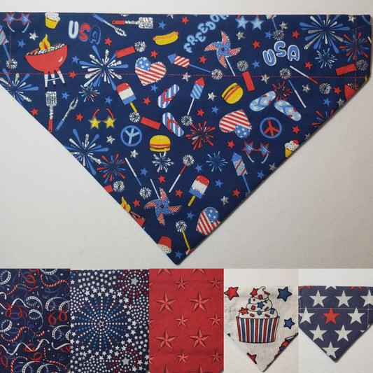 Patriotic Cookout Over-the-Collar Pet Bandana
