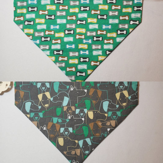 Cartoon Dog Outlines Over-the-Collar Pet Bandana