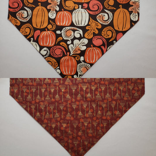 Country Pumpkin Over-the-Collar Pet Bandana