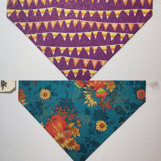 "Happy Halloween" Glitter Candy Corn Over-the-Collar Pet Bandana