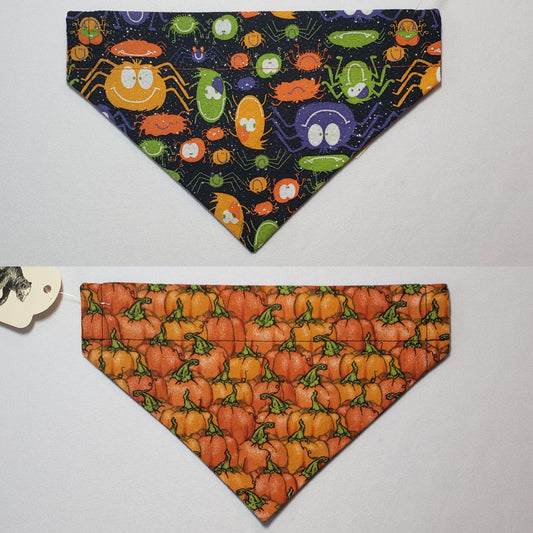 Halloween Glitter Spiders Over-the-Collar Pet Bandana