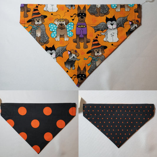 Halloween Costumed Dogs Over-the-Collar Pet Bandana