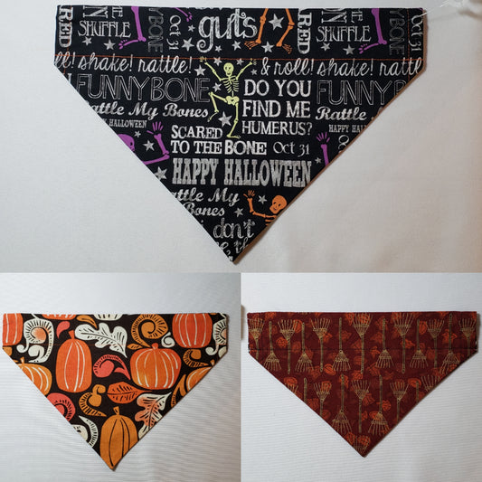 Punny Skeletons Over-the-Collar Pet Bandana