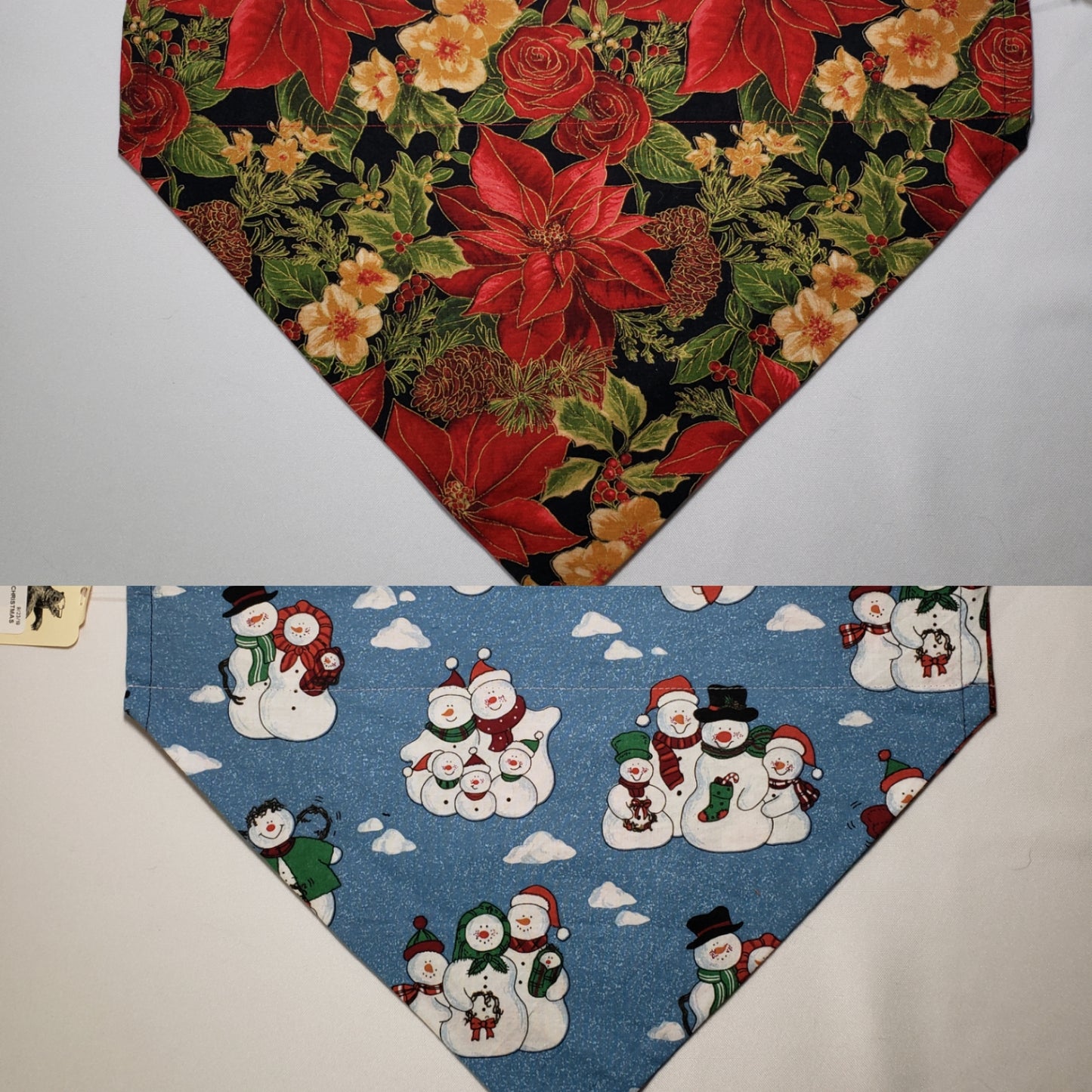 Christmas Poinsettias Over-the-Collar Pet Bandana
