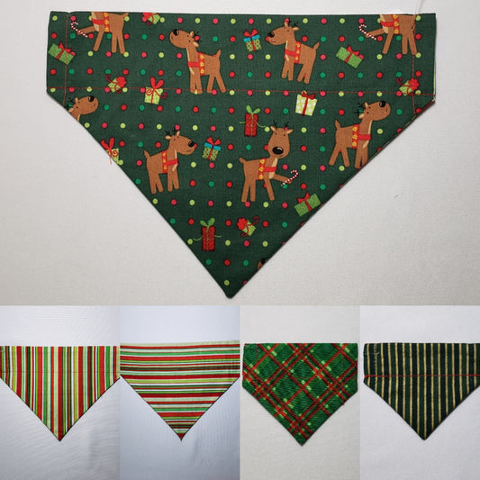 Christmas Reindeer Over-the-Collar Pet Bandana