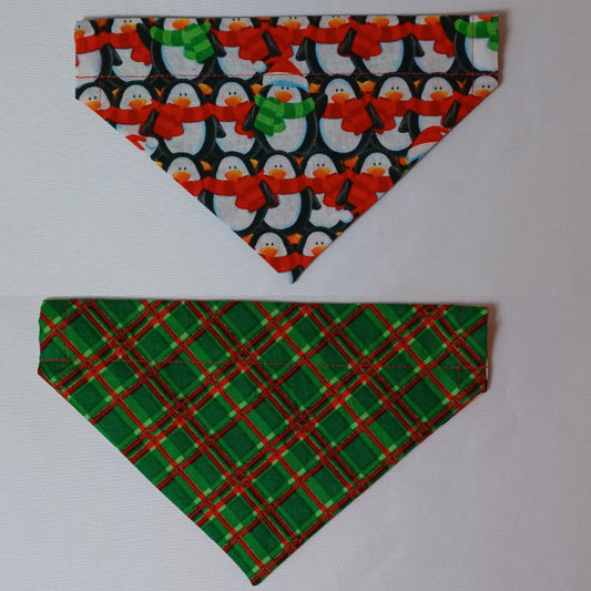 Christmas Penguins Over-the-Collar Pet Bandana