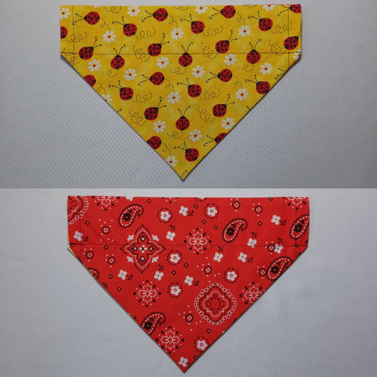 Ladybugs on Yellow Over-the-Collar Pet Bandana