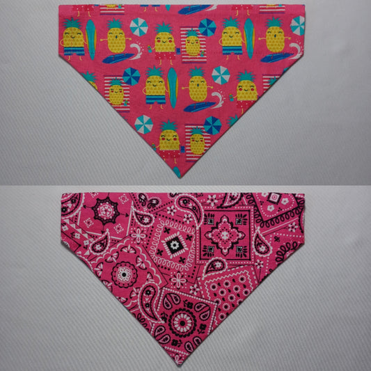 Beachy Pineapples Over-the-Collar Pet Bandana