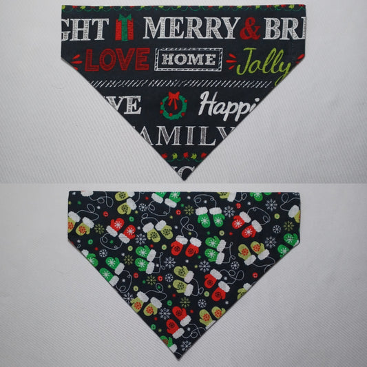Christmas Chalkboard Over-the-Collar Pet Bandana