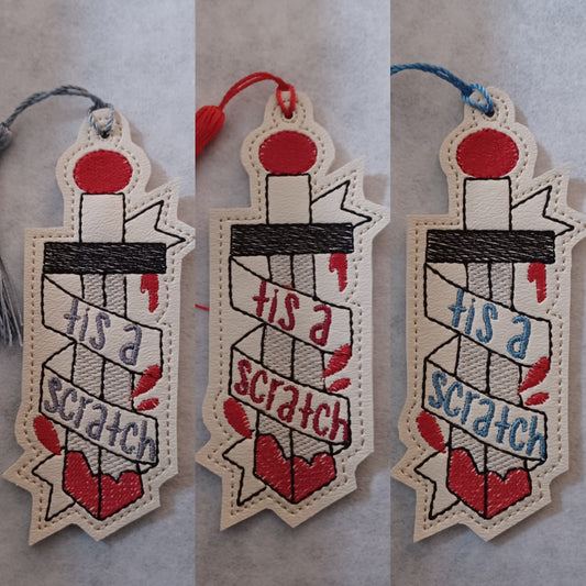 "Tis a Scratch" Sword Bookmark