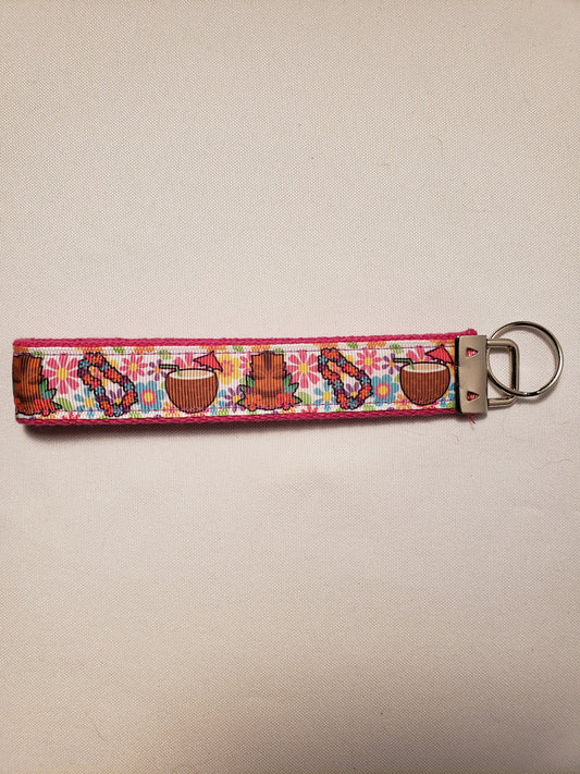 Tiki Luau Party Key Fob