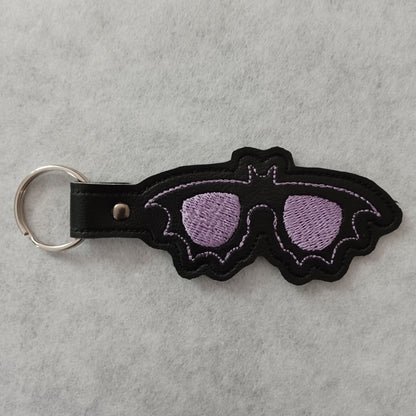 Bat Sunglasses Vinyl Key Ring