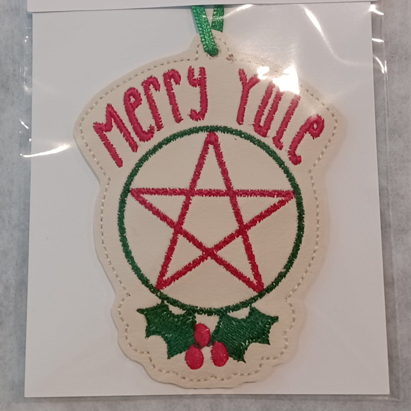 Merry Yule Embroidered Ornament