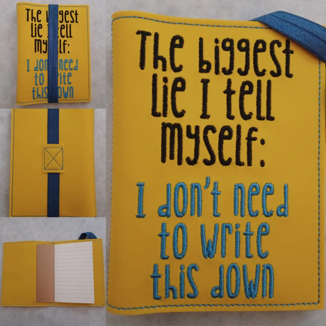 The Biggest Lie Embroidered Notebook Cover
