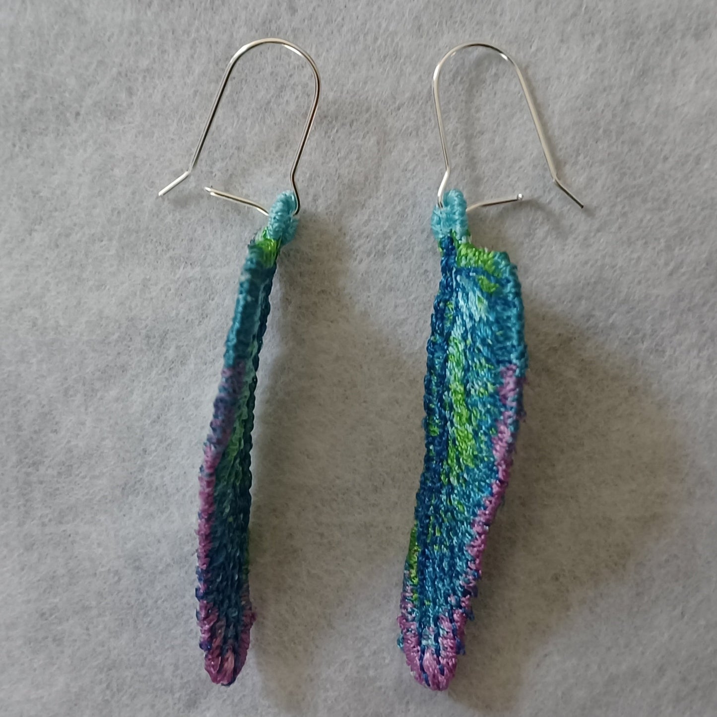 Dragonfly Wing Free-Standing Lace Embroidered Earrings