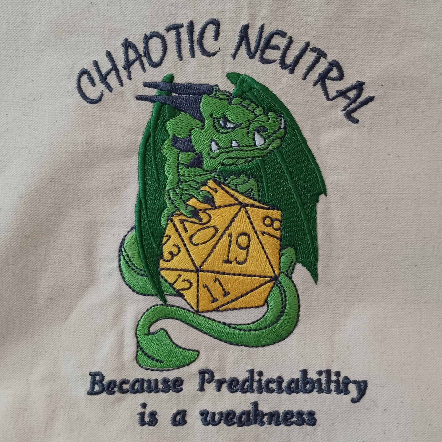 Chaotic Neutral Dragon (Embroidered CYO)