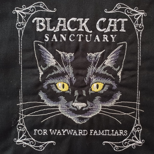 Black Cat Sanctuary for Wayward Familiars (Embroidered CYO)