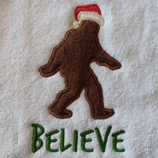 BELIEVE Santa Bigfoot (Embroidered CYO)