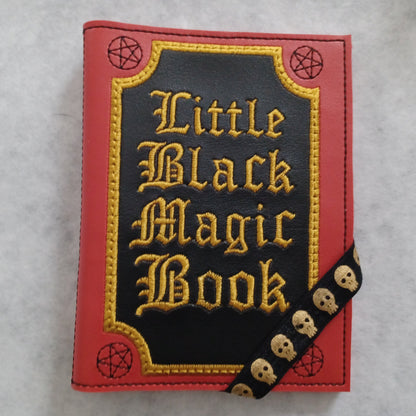 Little Black Magic Book Embroidered Notebook Cover