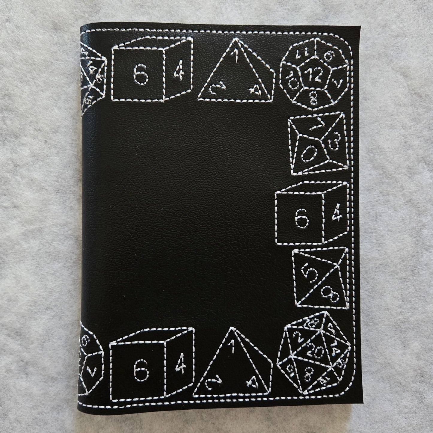 Dice Embroidered Notebook Cover