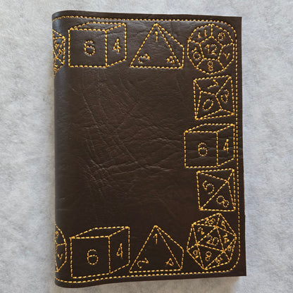 Dice Embroidered Notebook Cover