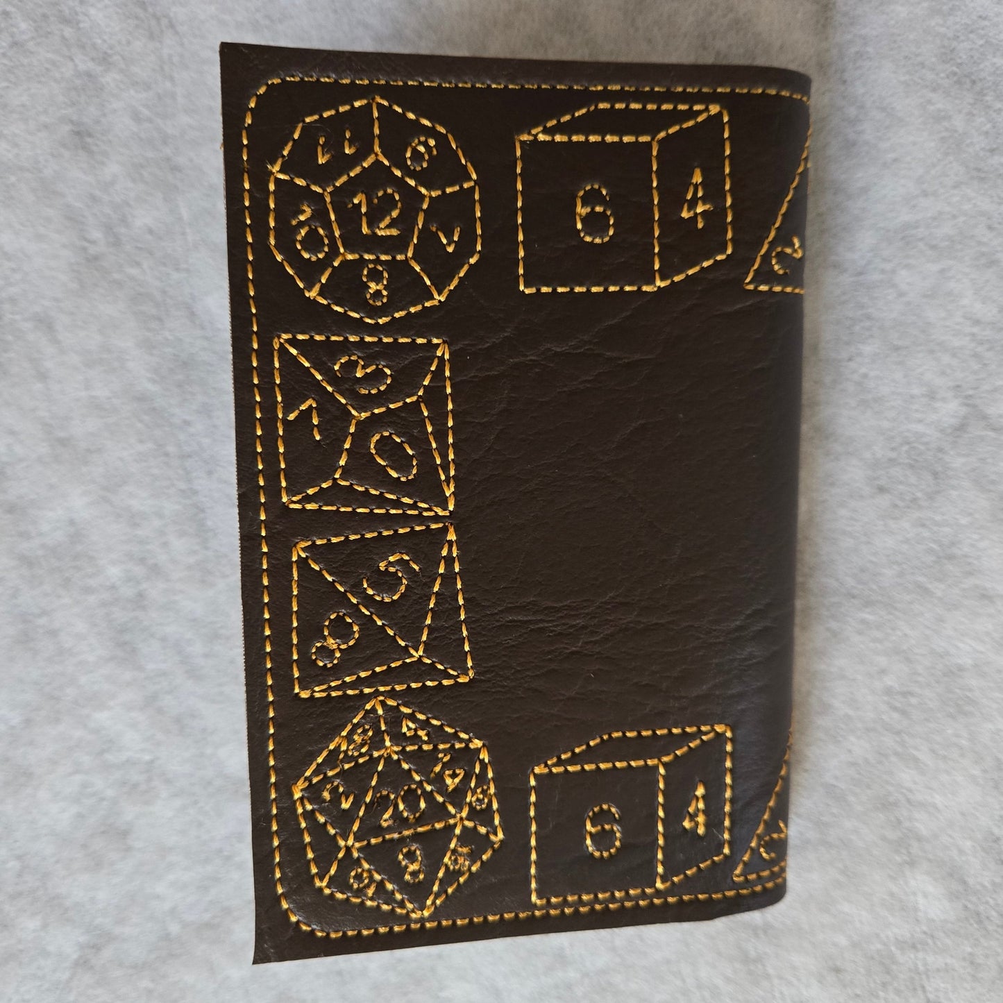 Dice Embroidered Notebook Cover