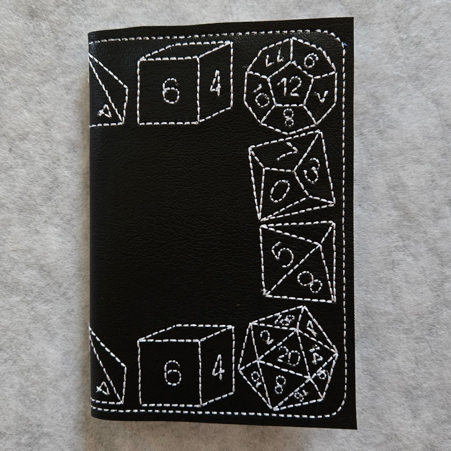 Dice Embroidered Notebook Cover