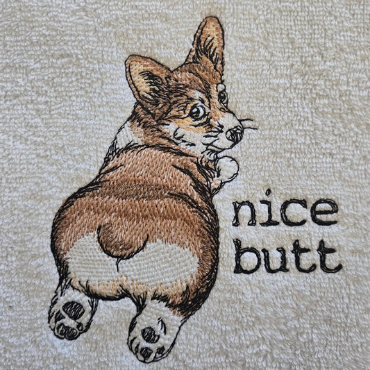 Nice Butt Corgi (Embroidered CYO)