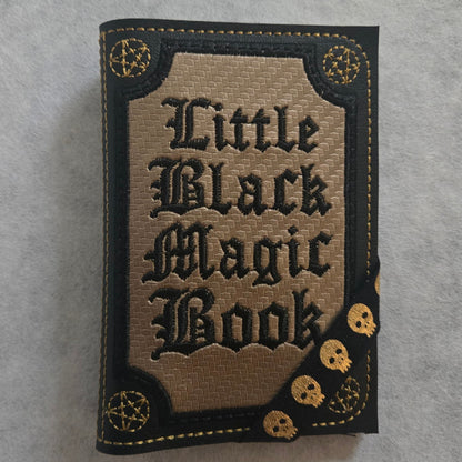 Little Black Magic Book Embroidered Notebook Cover