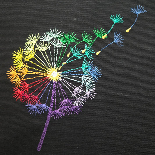 Rainbow Dandelion (Embroidered CYO)