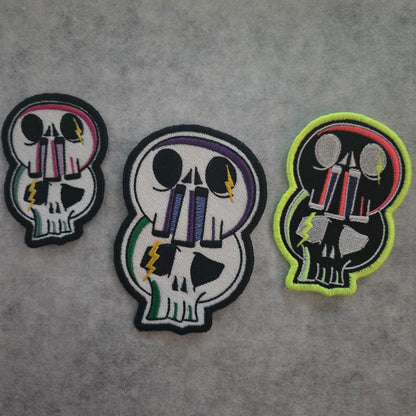 Skull Stack Embroidered Patch