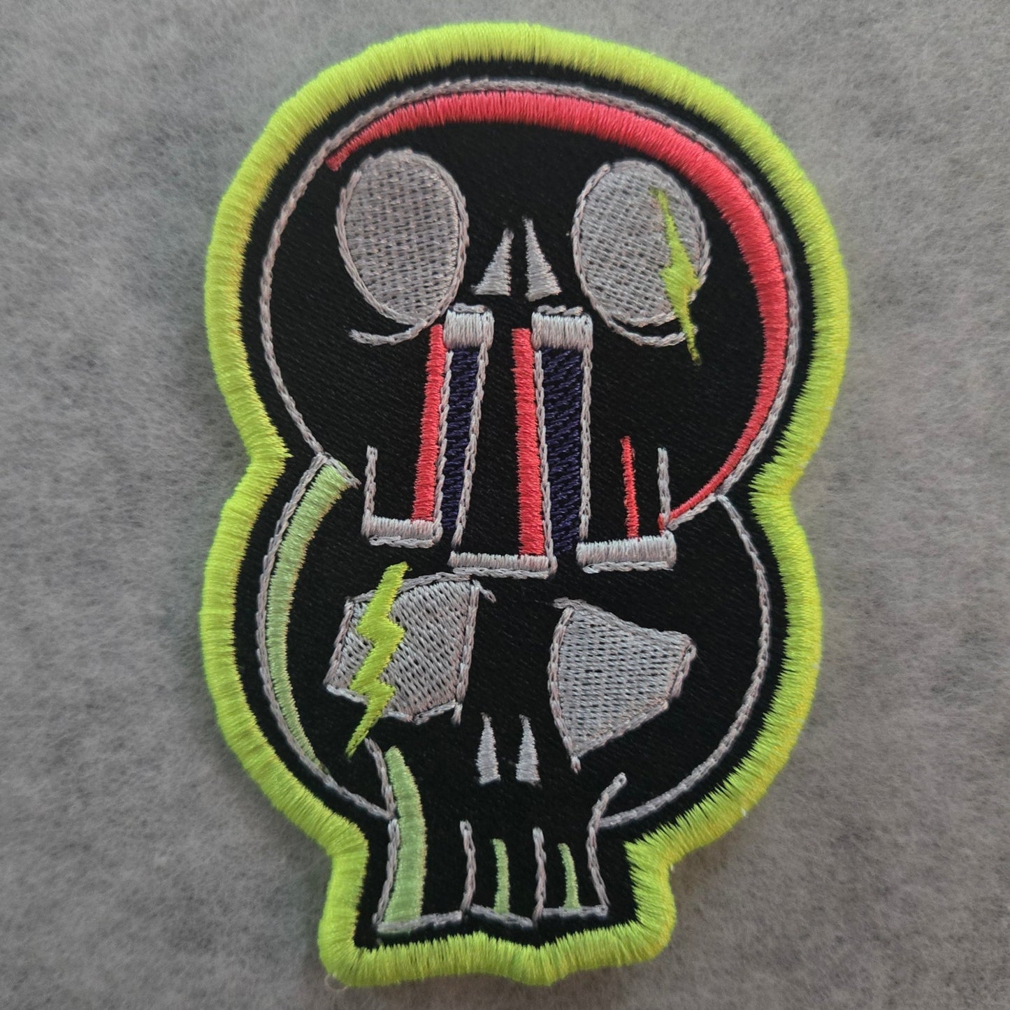 Skull Stack Embroidered Patch